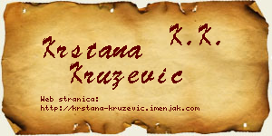 Krstana Kružević vizit kartica